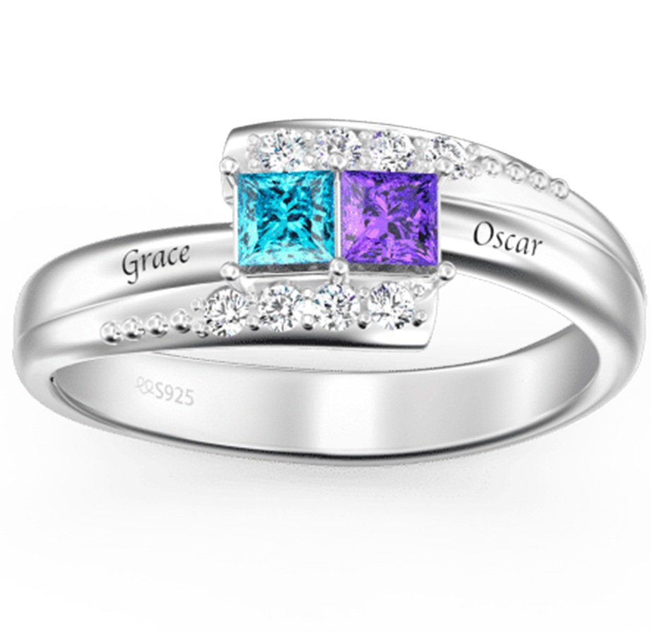 Women Wedding Engagement Party Birthstone Ring